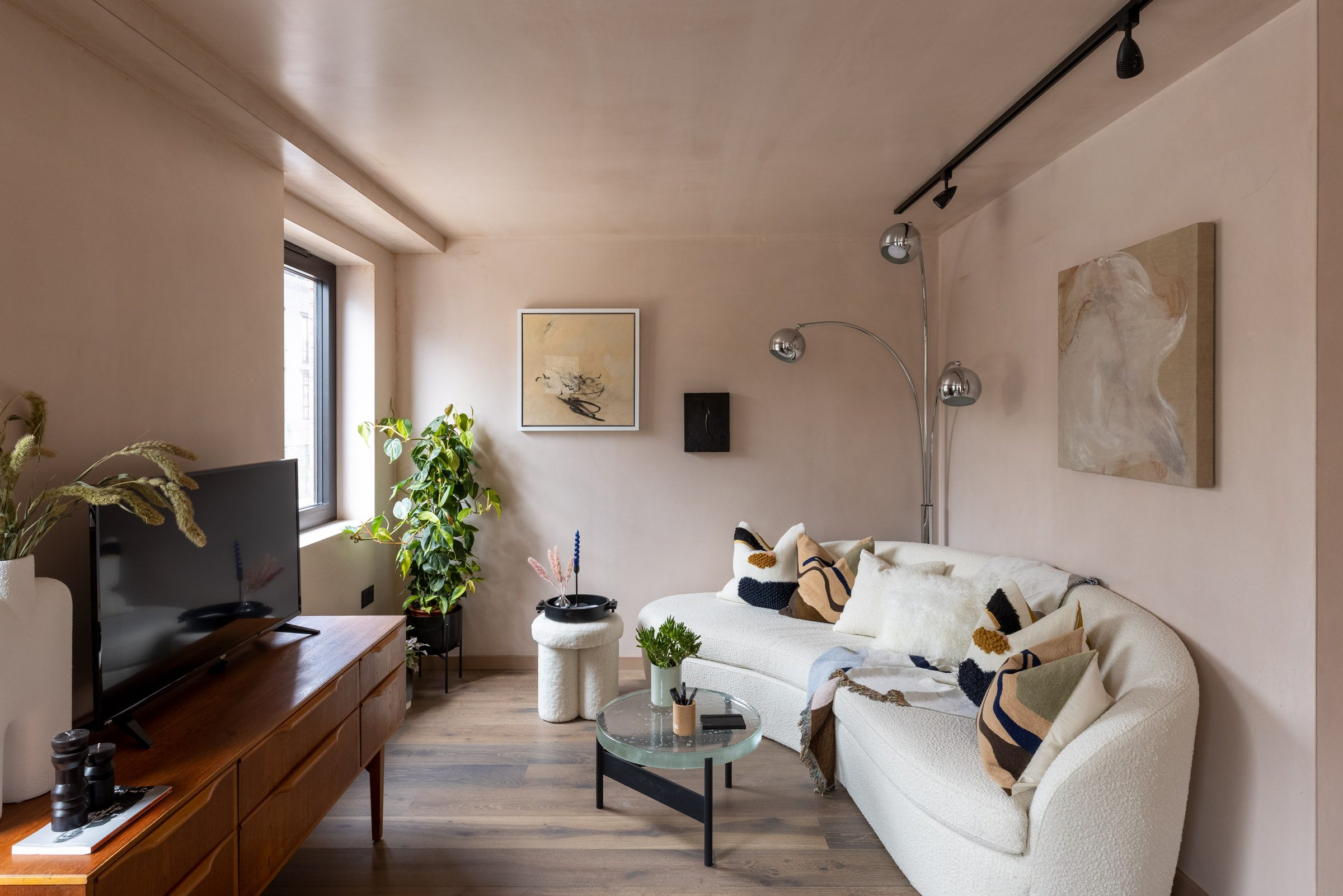 The lounge in Artform's Harrow Road development