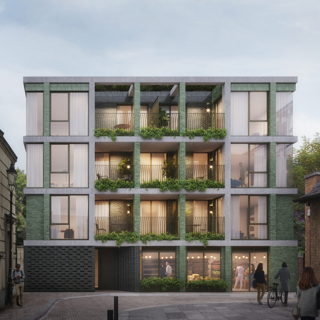 Artform's proposed front facade design for Evagreen in Wandsworth Town